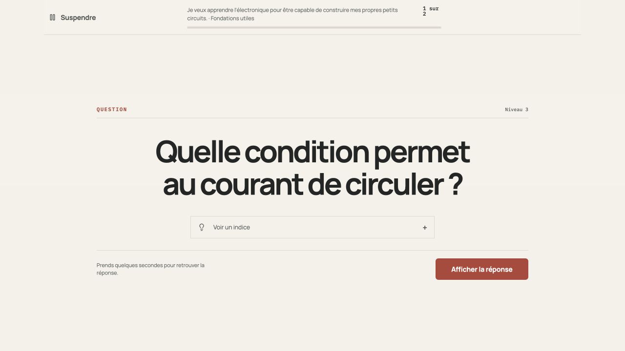 Capture d’une session de rappel actif FlashLearning